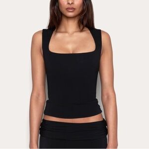 Danielle Guizio FULL LENGTH CELESTIAL TOP Black